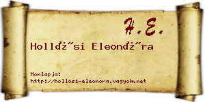 Hollósi Eleonóra névjegykártya